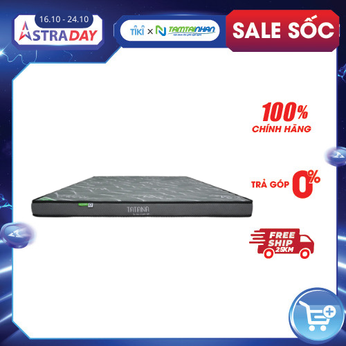 Nệm Cao Su Tổng Hợp Vải Gấm Lạnh Tatana Dạng Thẳng,  Nâng Đỡ Cơ Thể, Êm Ái , Bảo Hành 10 Năm
