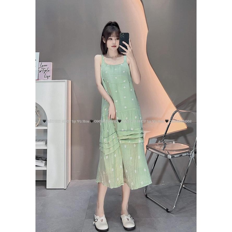 VÁY ĐI CHƠI, VÁY SUÔNG TƠ 2S DÁNG DÀI 2 LỚP CỰC HOT HIT