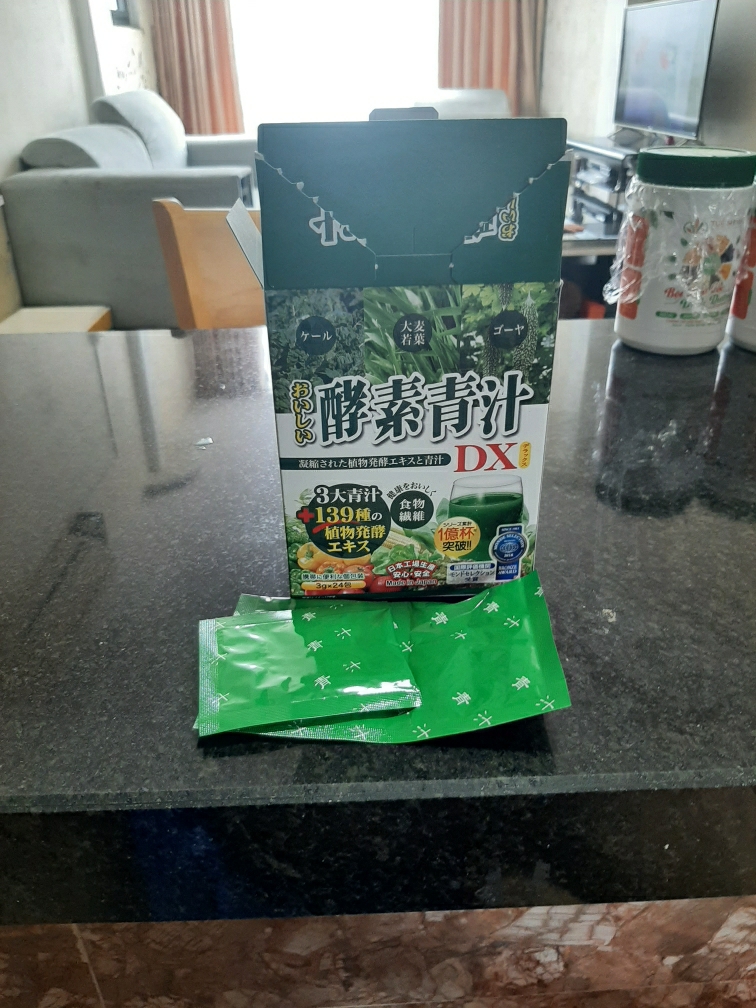 Bột rau xanh tổng hợp thanh lọc cơ thể 24 gói pha sẵn Nội địa Nhật Bản - Tặng túi zip kẹo mật ong nguyên chất