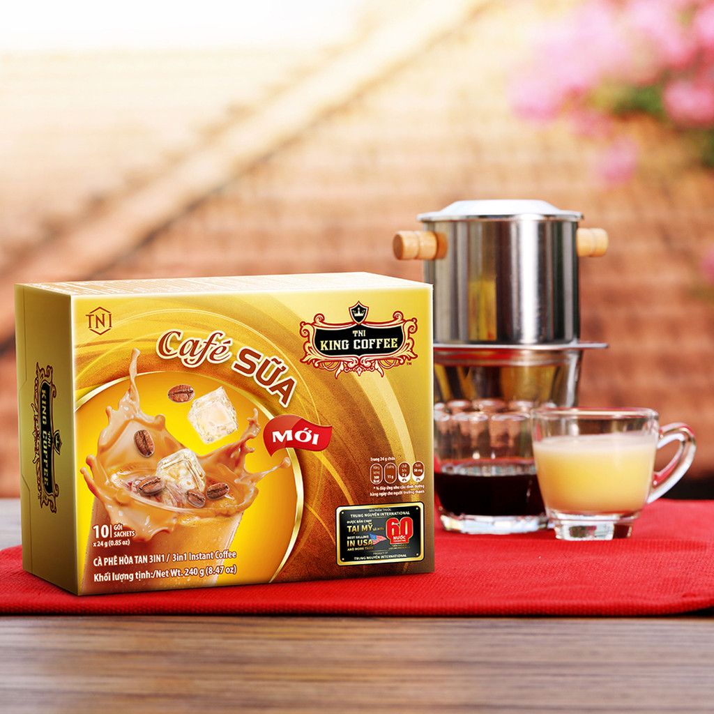 Cà Phê Sữa Hòa Tan 3In1 King Coffee Hộp 10*24G