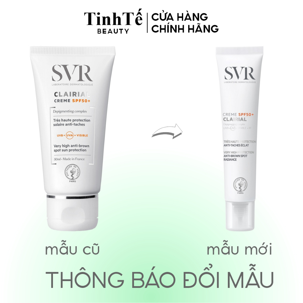 Kem Chống Nắng SVR Hỗ Trợ Mờ Nám SVR SPF50+ 50ml Clairial Crème