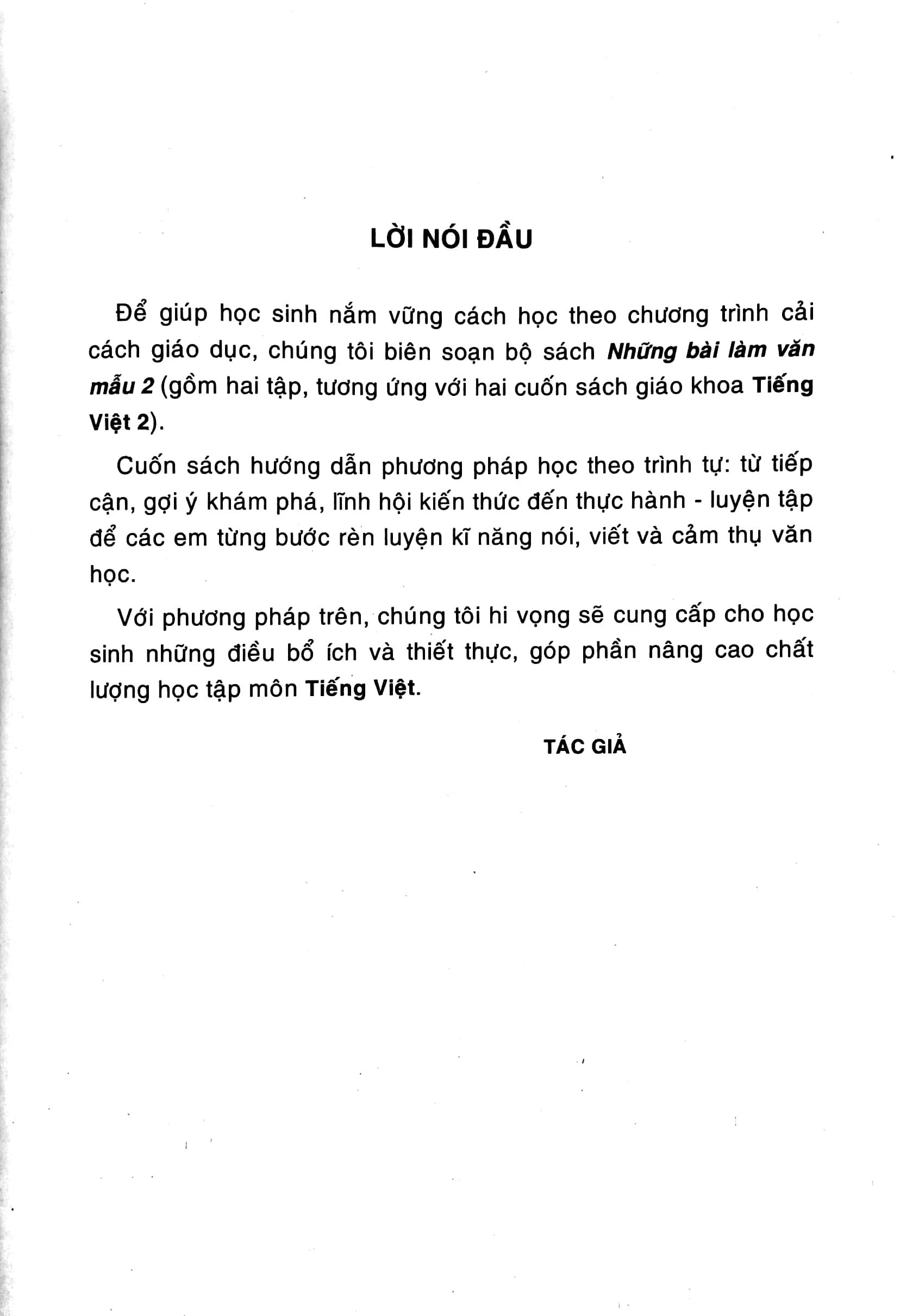 Những Bài Làm Văn Mẫu 2 - Tập 1 (Bộ Kết Nối Tri Thức)