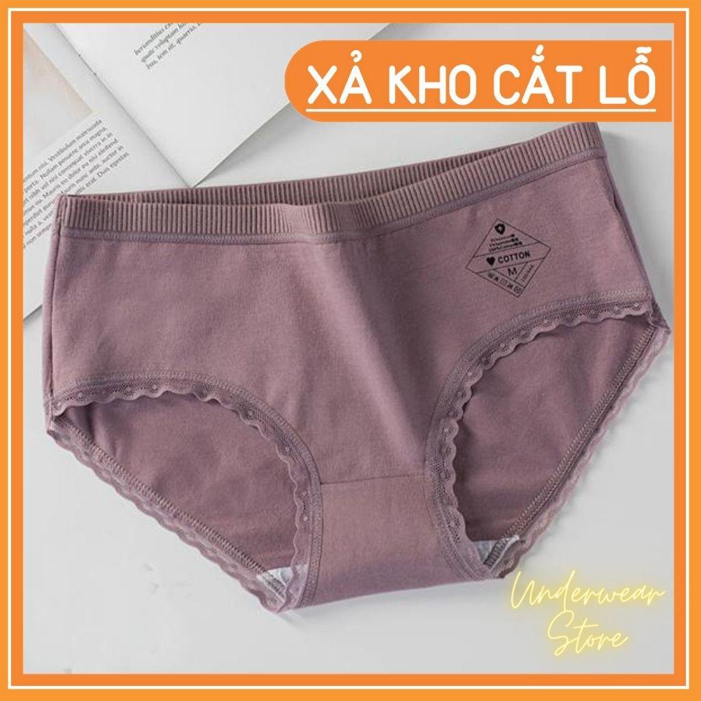 Sét 10 Quần Lót Nữ Cotton Viền Ren Mềm Mịn Sexy SIZE: L