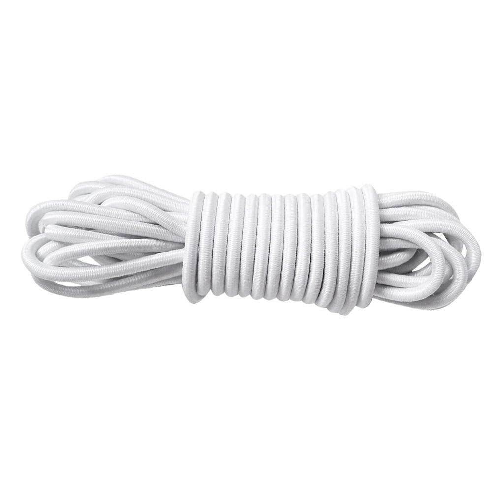 2x4mmx5m Elastic Bungee Rope Shock Cord Tie Down for Boat Trailer White