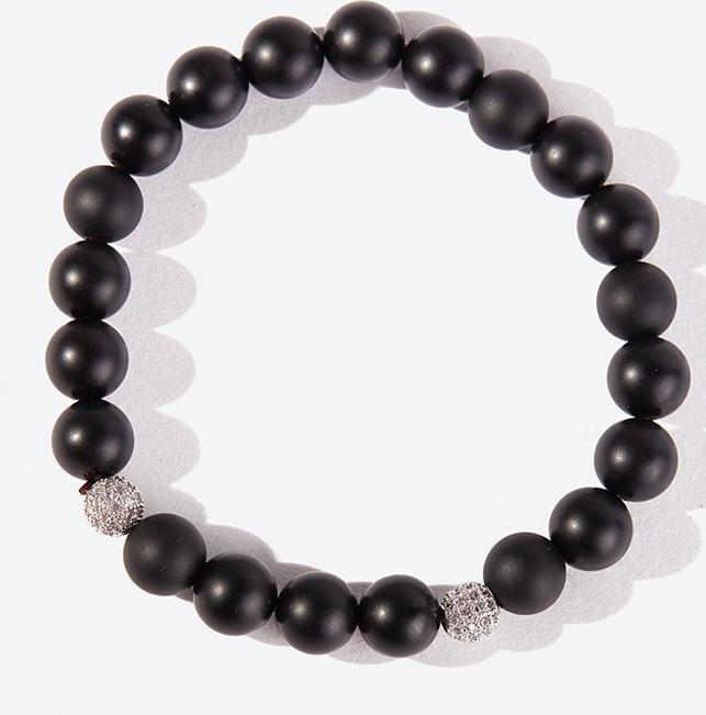 Bộ 2 vòng tay đá thiên thạch phối cầu đá bạc Ngọc Quý Gemstones