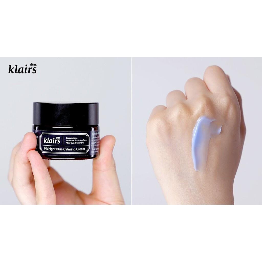 Kem Dưỡng Ẩm, Làm Dịu Và Phục Hồi Da Ban Đêm Dear Klairs Midnight Blue Calming Cream 30ml/60ml