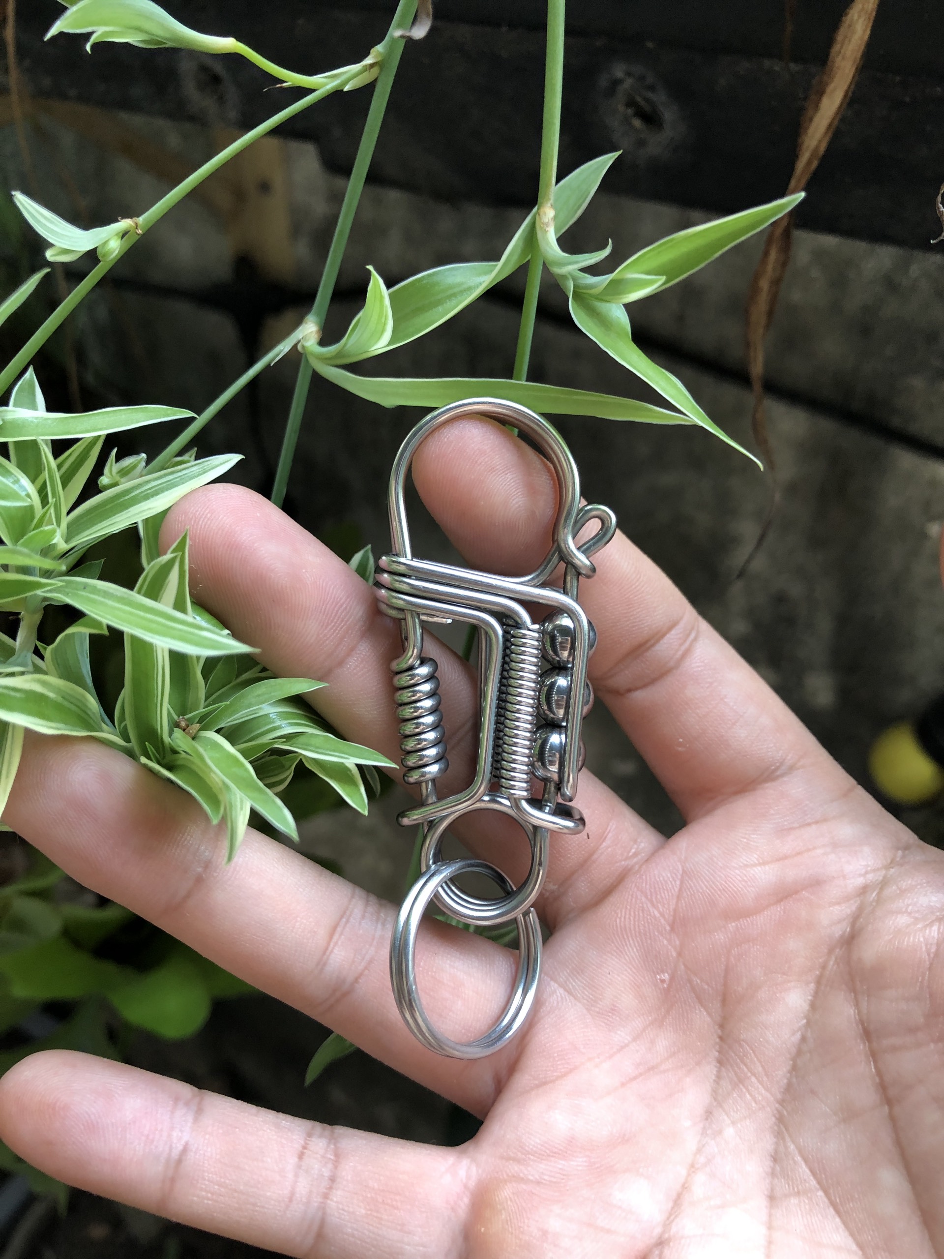 Móc Khóa Inox 304 Uốn Hình Motor, Móc Khóa Thủ Công, Móc Khóa Phong Cách Mới Lạ, Cá Tính, Quà Tặng cho Bạn Trai, Gia Đình