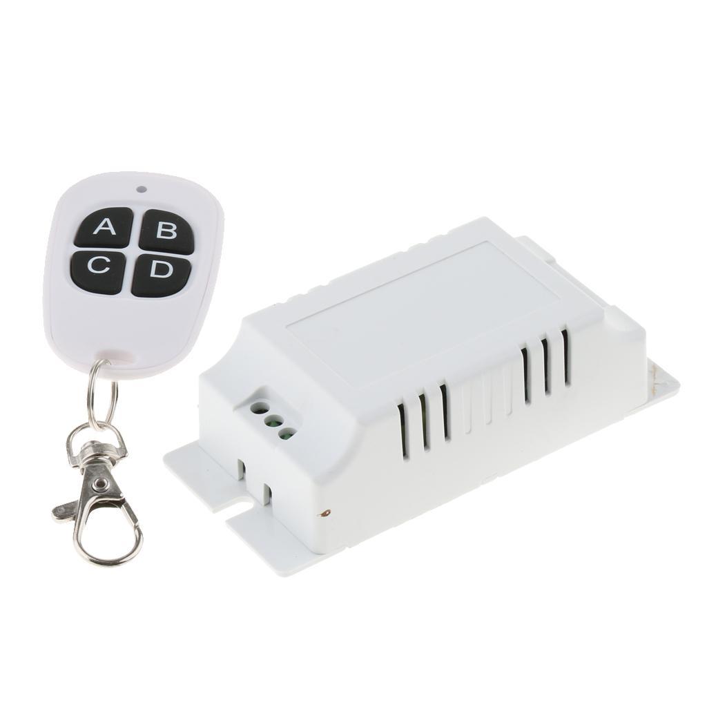 85-250V 4 Channel RF Wireless Remote Controller Switch Relay Receiver