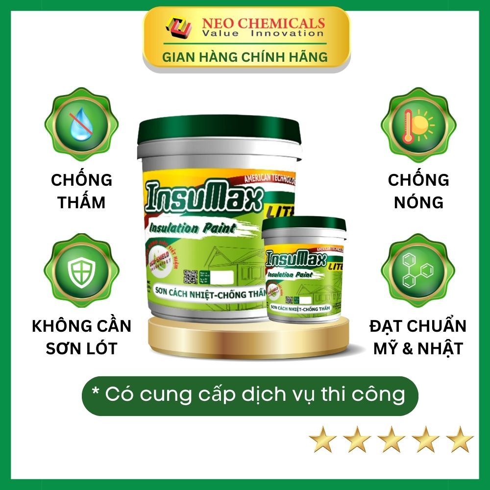 InsuMax Lite - Combo 2 thùng sơn chống nóng dung tích 17L - 4L, sơn chống nóng mái tôn, sơn chống thấm tường nhà