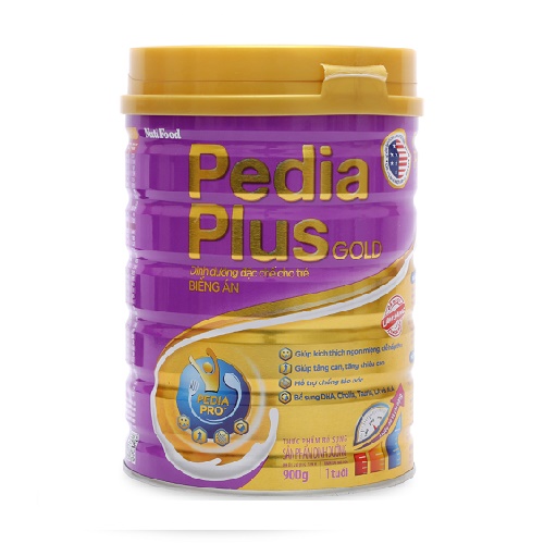 Dinh dưỡng đặc chế cho trẻ biếng ăn từ 12 tháng tuổi: Pedia plus Gold 900Gr