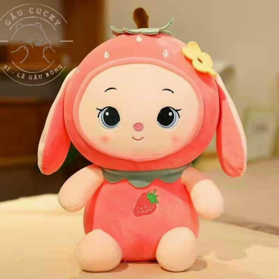 Gấu Bông Thỏ Hoa Quả Dễ Thương Quà Tặng CHo Bé 55cm - hàng Quảng Châu cao cấp