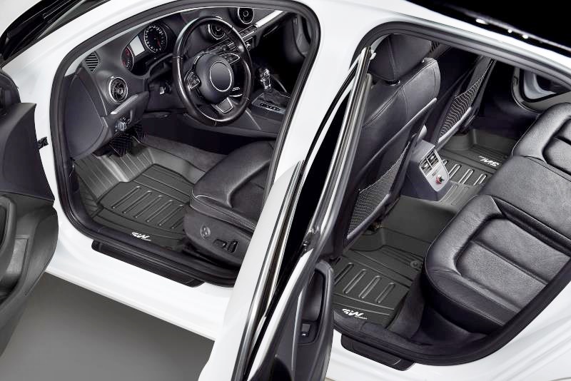 Thảm lót sàn xe ô tô dành cho Mercedes GLS 2015- đến nay Nhãn hiệu Macsim 3W chất liệu nhựa TPE đúc khuôn cao cấp - màu đen