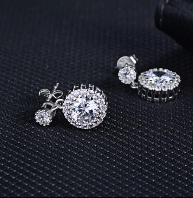 Bông tai nạm đá zircon lấp lánh BHBT349