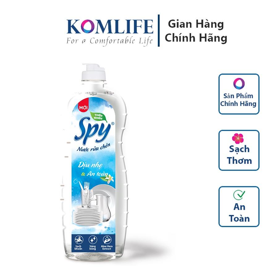 Nước rửa chén bát SPY hương DỊU NHẸ 380 ml thành phần thiên nhiên, an toàn, sạch nhanh dầu mỡ