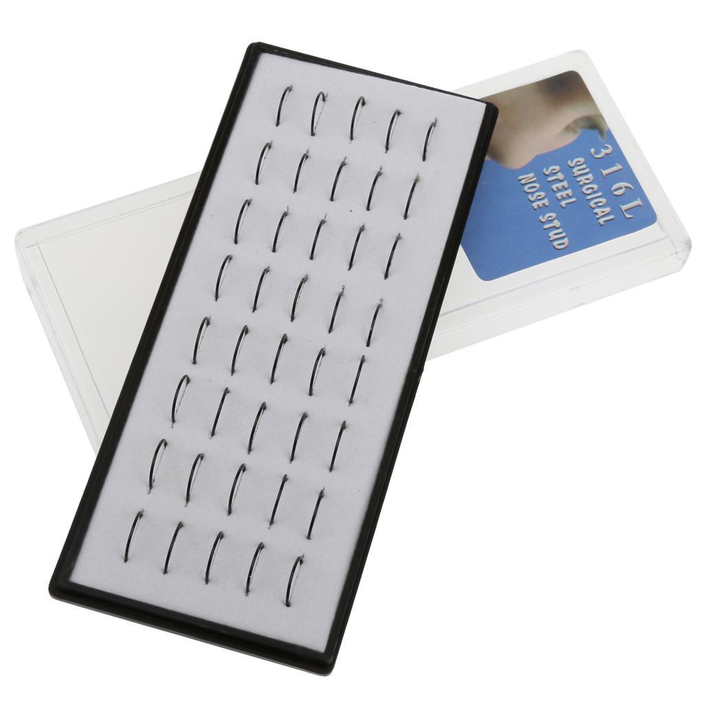 80 Pieces 316L Stainless Steel Nose Studs Hoops Piercing Lip Rings Jewelry