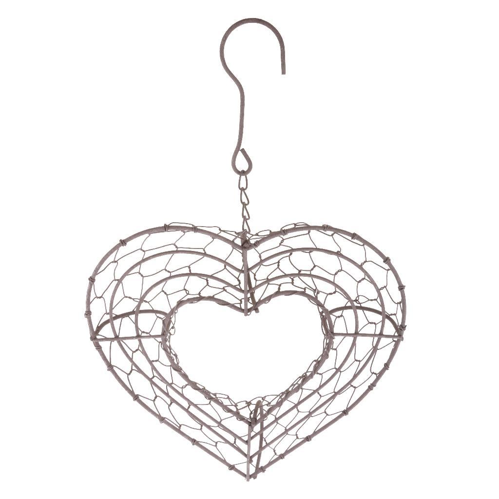 2pcs Iron Frame Ball&Heart Succulent Pot Metal Planter Iron Box Romantic