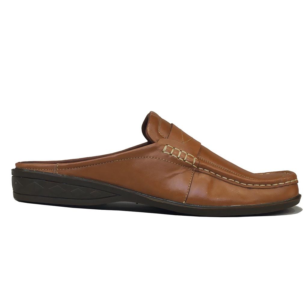 Dép Bít Mũi Nam Da Bò Thật TiTi ĐÔ Cao Cấp GSB2090d