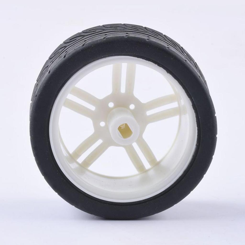 For Compatible Kits Smart Robot - 12 Pcs Smart Robot Car Tyres Wheels For TT Motor Chassis - 12x Smart robot car wheels