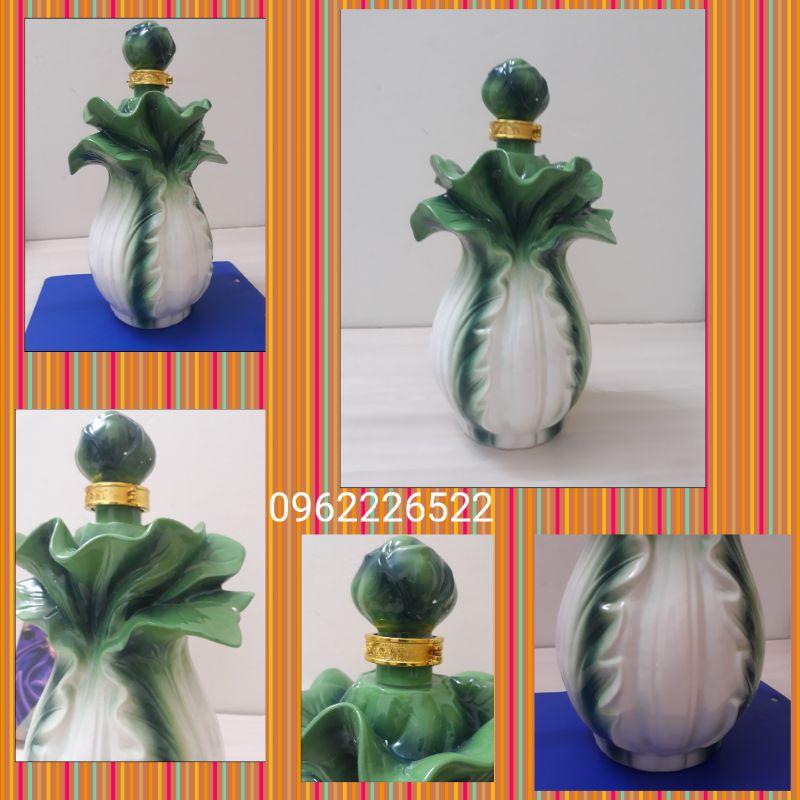 Bình đựng ruou gốm sứ hình bắp cải