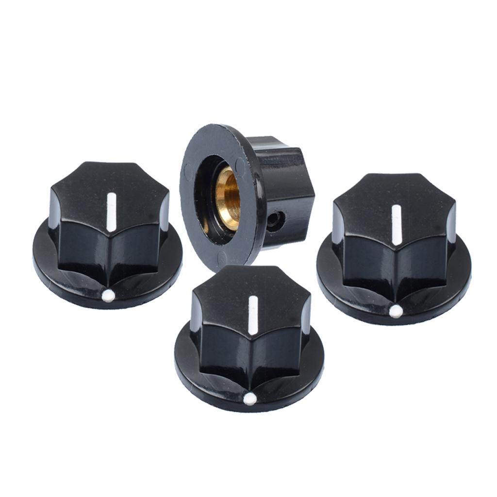 Sunnimix 4 Gói Tập Núm Vặn Điều Chỉnh Chiết Áp Nắp Cho Đàn Guitar Điện