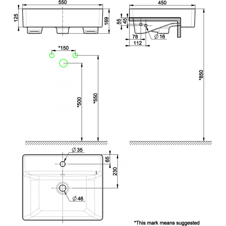 Chậu Rửa Lavabo Bán Âm American WP-F419 Acacia E Supasleek