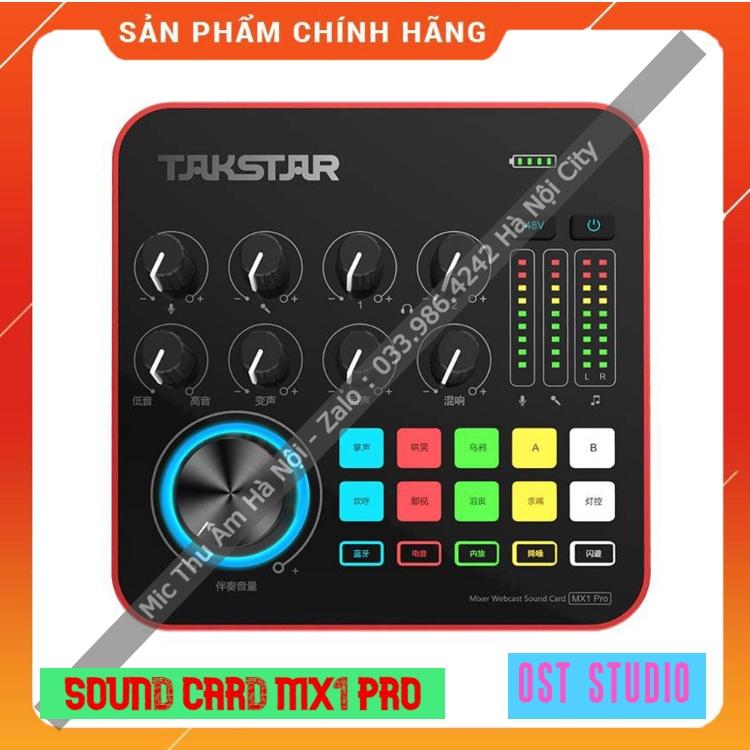 Sound Card Takstar MX1 PRO FREESHIP Sound Card Chuyên Livestream , Thu Âm , Âm Thanh Chuyên Nghiệp , Dễ Sử Dụng