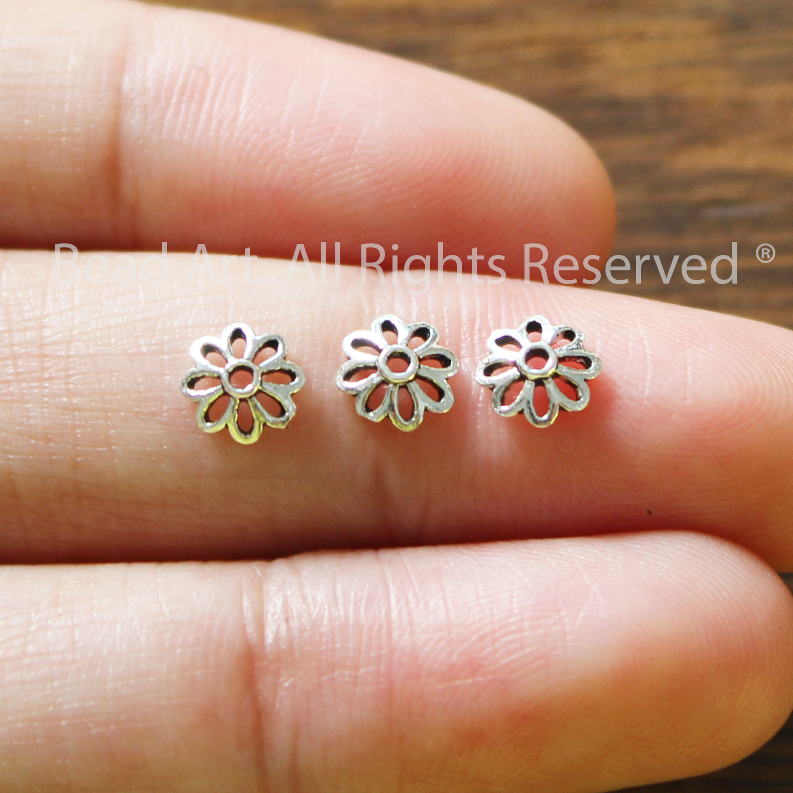 6MM Charm Úp, Charm Ốp Hạt Bạc 925, Phụ Kiện Phối Vòng Tay, Chuỗi Hạt, Trang Sức Phong Thuỷ, Chuỗi Hạt - Bead Art
