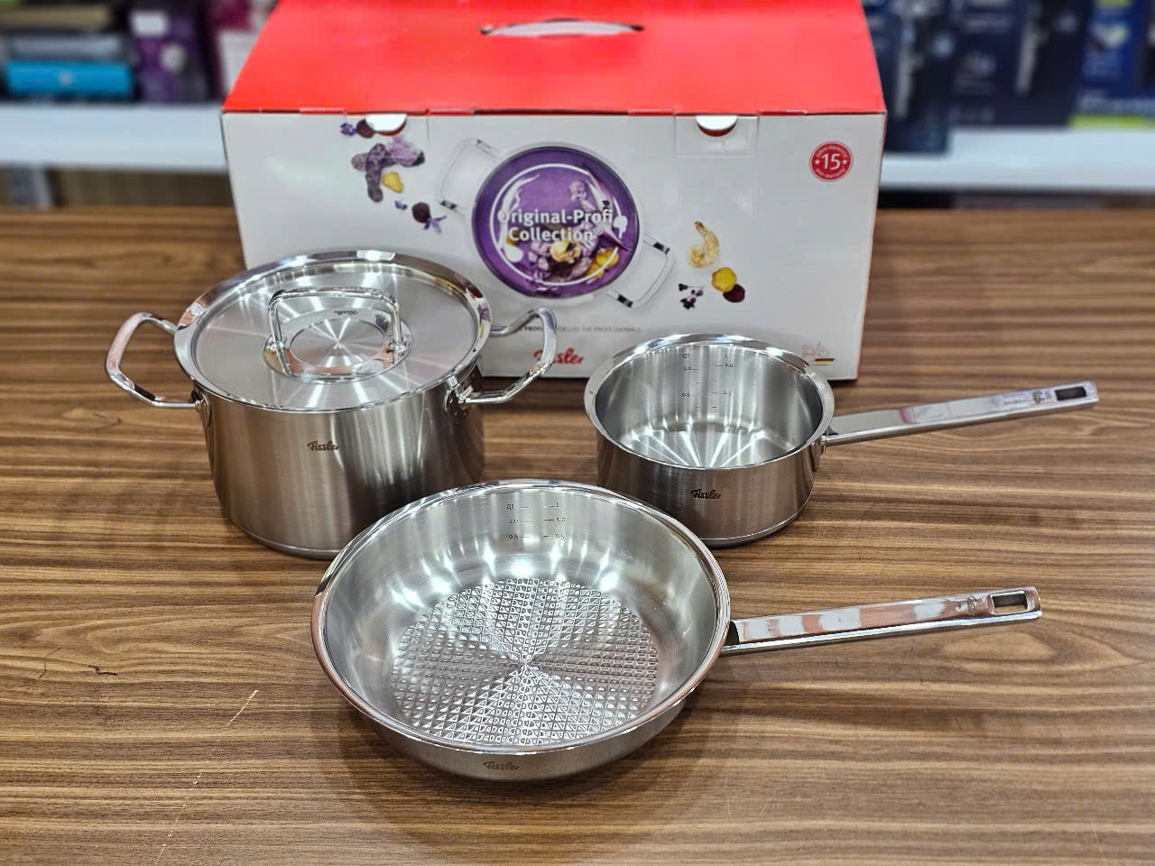 BỘ NỒI FISSLER PROFI SET 3 NẮP INOX Hàng chính hãng