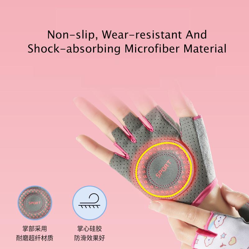 Găng tay không có ngón tay cho trẻ em xe đạp bé trai đi xe đạp chống quần áo trượt trẻ em Color: unicorn Size: L