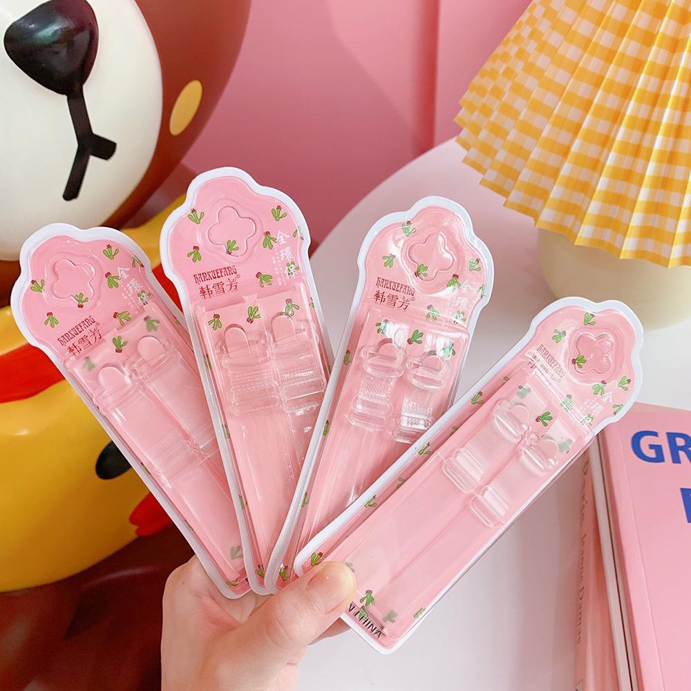 Dây Áo Trong Suốt Silicon Cao Cấp Đóng Bìa Hồng - Điều Chỉnh Tăng Giảm Dẻo Bền Đẹp DUASHOP.