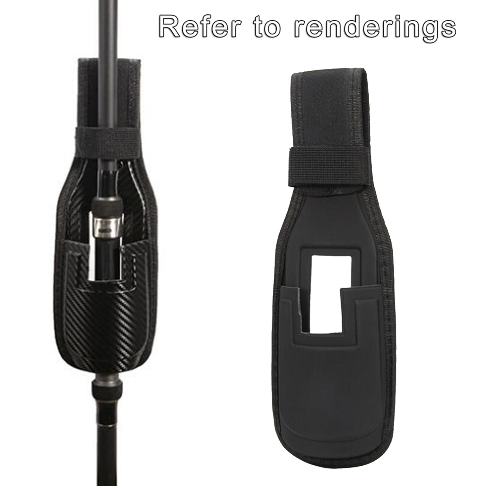 Waist Belt Fishing Rod Holder Support Stand Carrier Waist Bag Matt Black