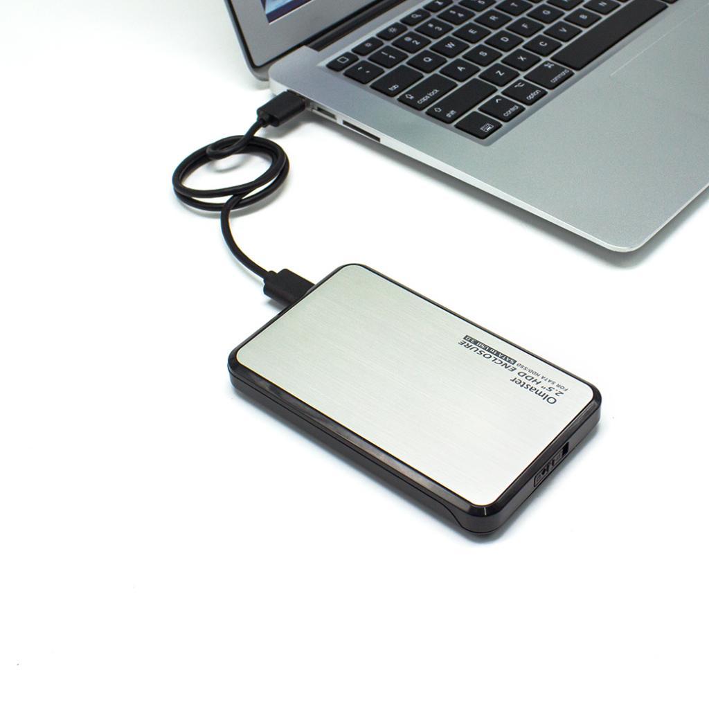 2x USB3.0 Hard Drive External Enclosure 2.5''SATA HDD Mobile Disk SSD Case