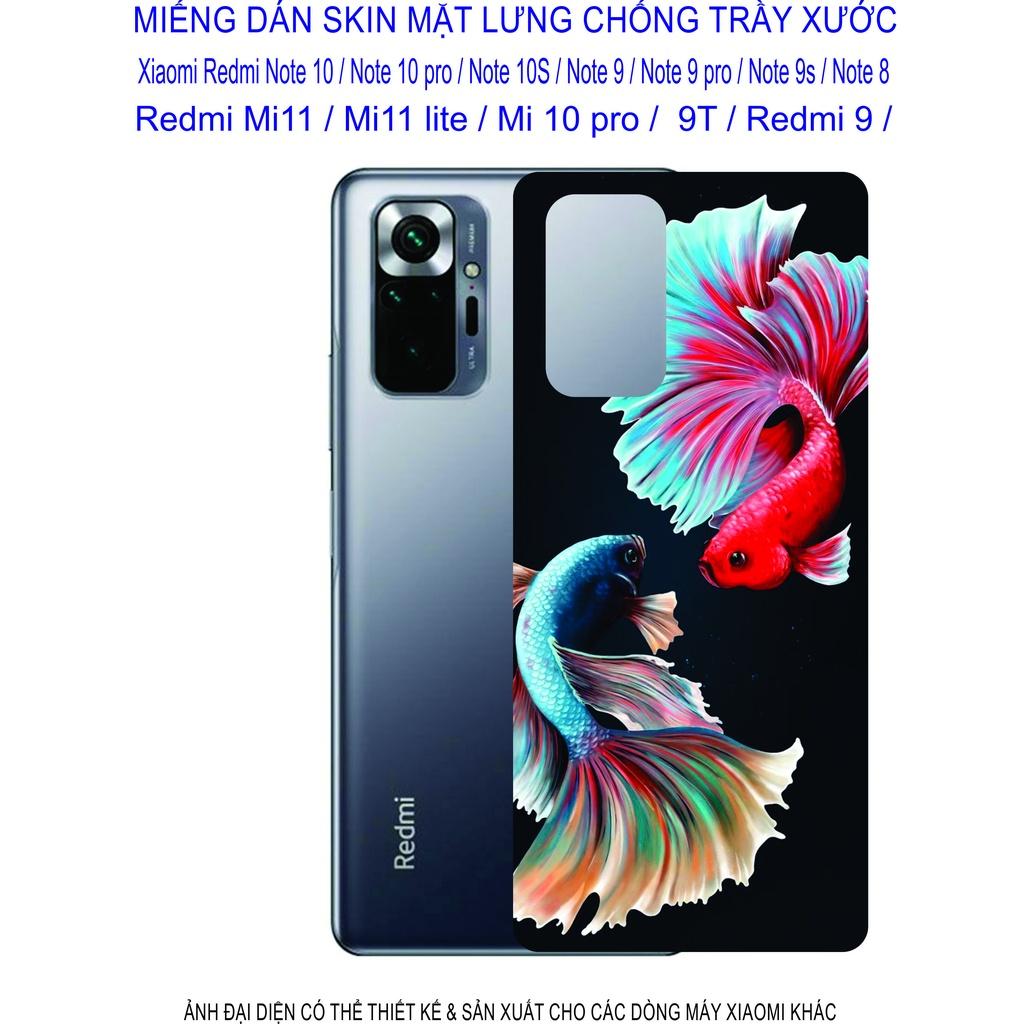 Miếng Dán Skin 3D dành cho Xiaomi Redmi note 10 / note 10pro / note 10s/ note 9/ note 9pro/ note 8/ mi 11/ mi 11lite/ mi 10pro/ 9