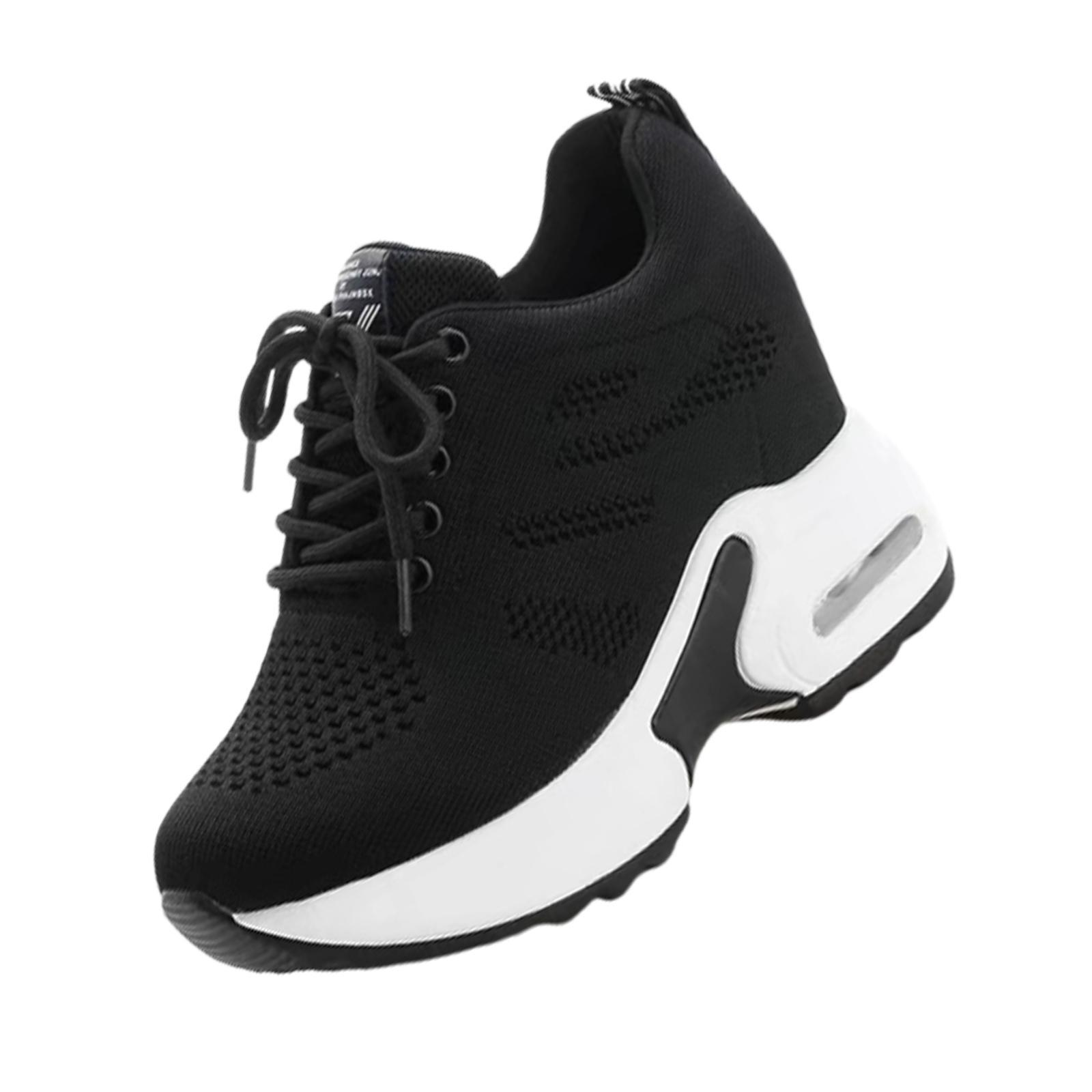 Women Sneakers Wedge Shoes Booties Lightweight Trainers Height Increasing Mesh Walking Shoes for Running Outdoor Hiking Ladies Girls