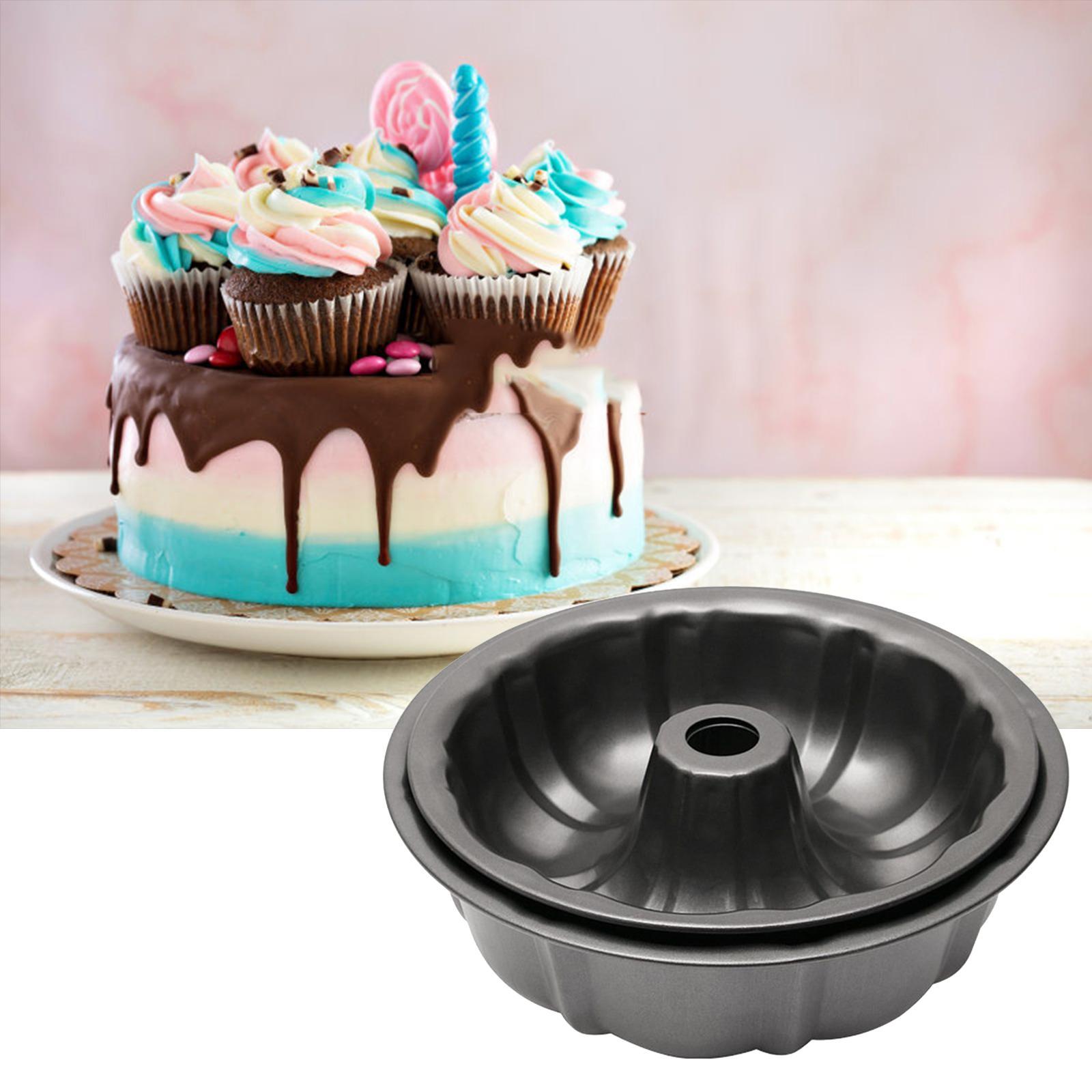 Fluted Cake Pan 9-Inch  & Versatile Round Bakeware Pan Safe Oven