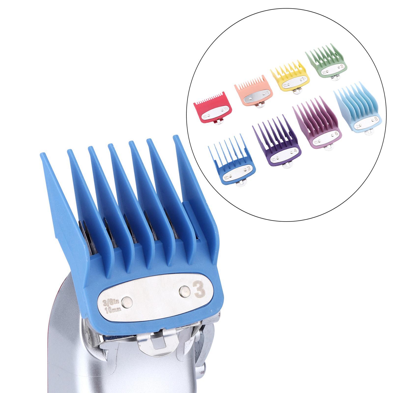8x Hair Clipper Guards, Professional Hair Cutting Guide Combs Set for Hair Clippers