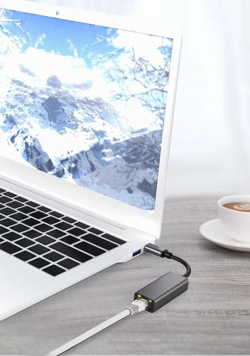 Cáp USB Type-C kết nối mạng cho Điện thoại, Máy tính tốc độ cao