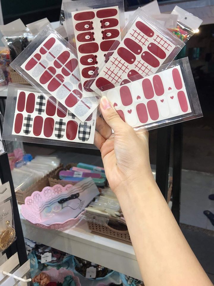 Combo 5 set Sticker dán móng tay trang trí 3D ( Giao mẫu ngẫu nhiên)