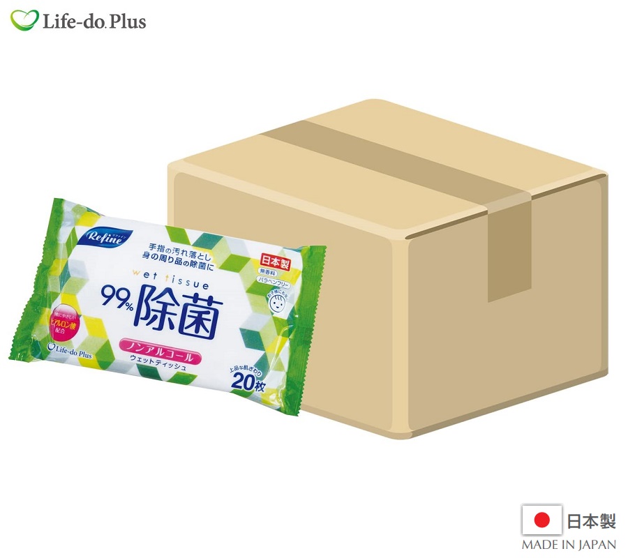 Khăn ướt khử trùng, không mùi Life-do.Plus (# không cồn) - Hàng nội địa Nhật Bản (#Made in Japan)