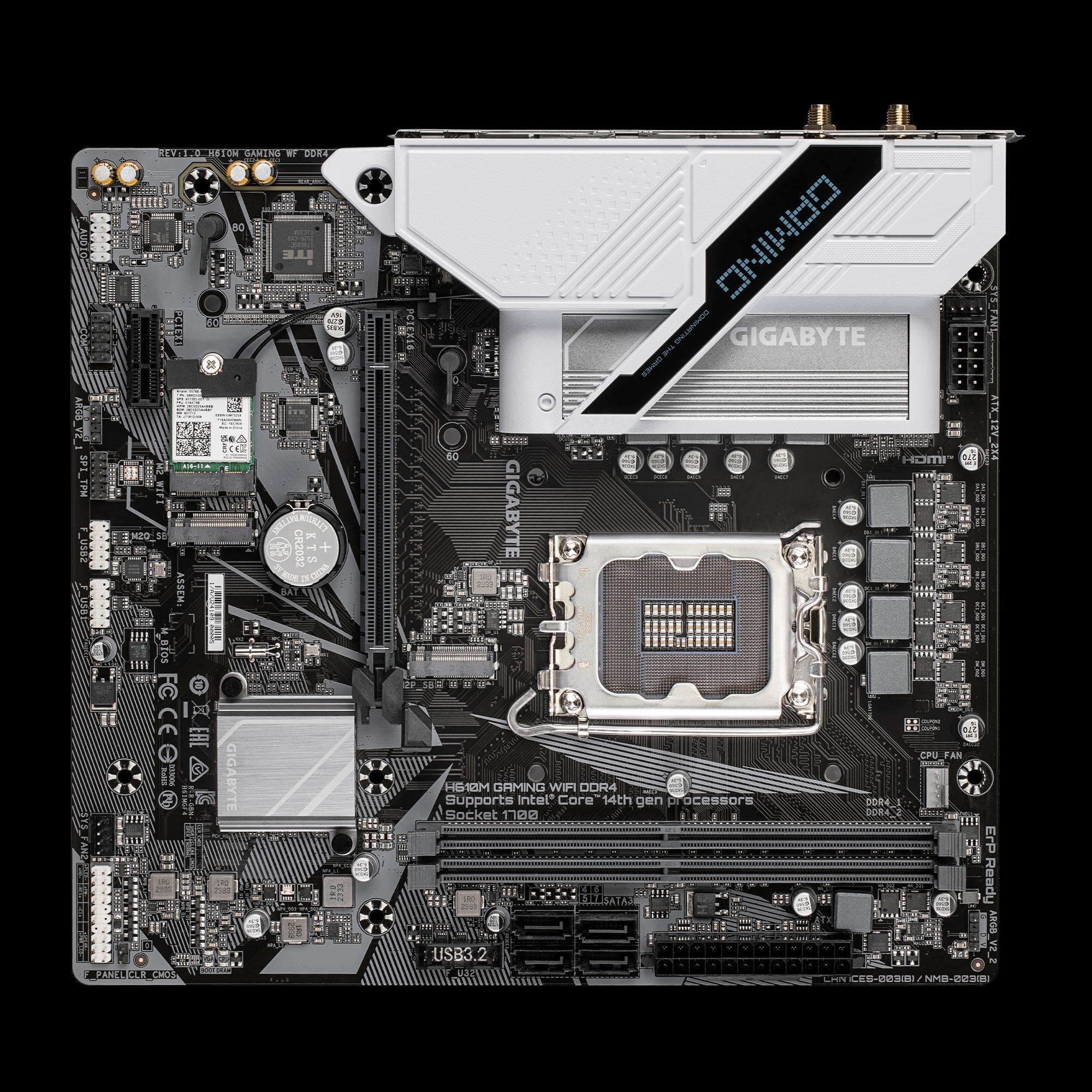 Mainboard Gigabyte H610M GAMING WF DDR4 Socket LGA1700 - Hàng Chính Hãng