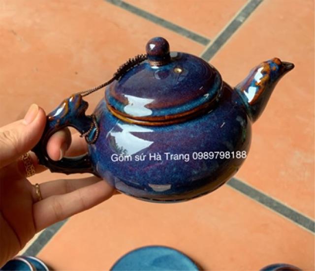 Bộ ấm chén Bát Tràng cao cấp Men hoả biến