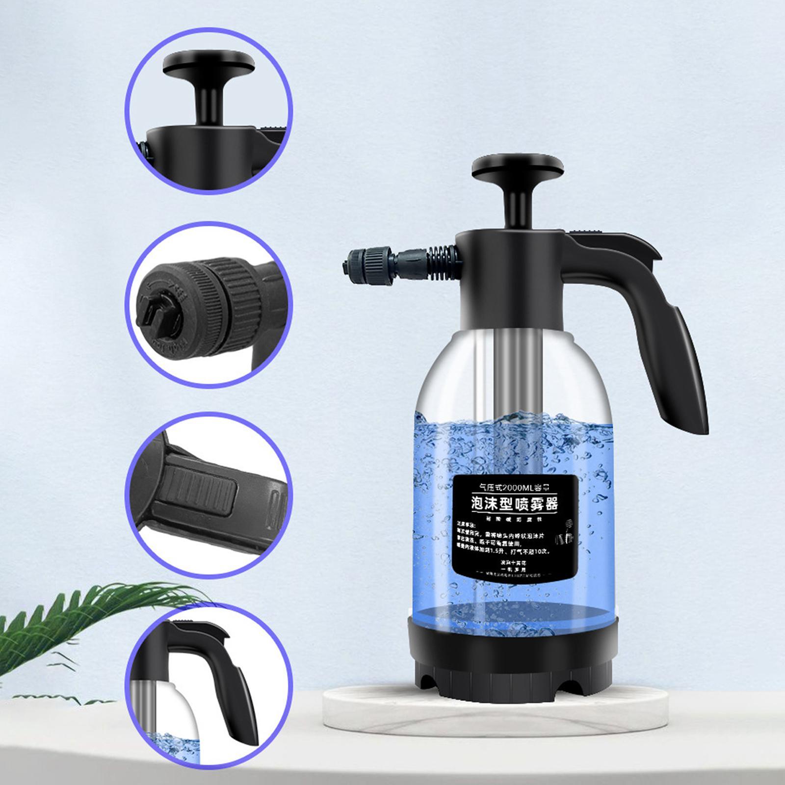 Car Hand Foam Sprayer Adjustable Nozzle 2.0L Portable for Car Window Washing