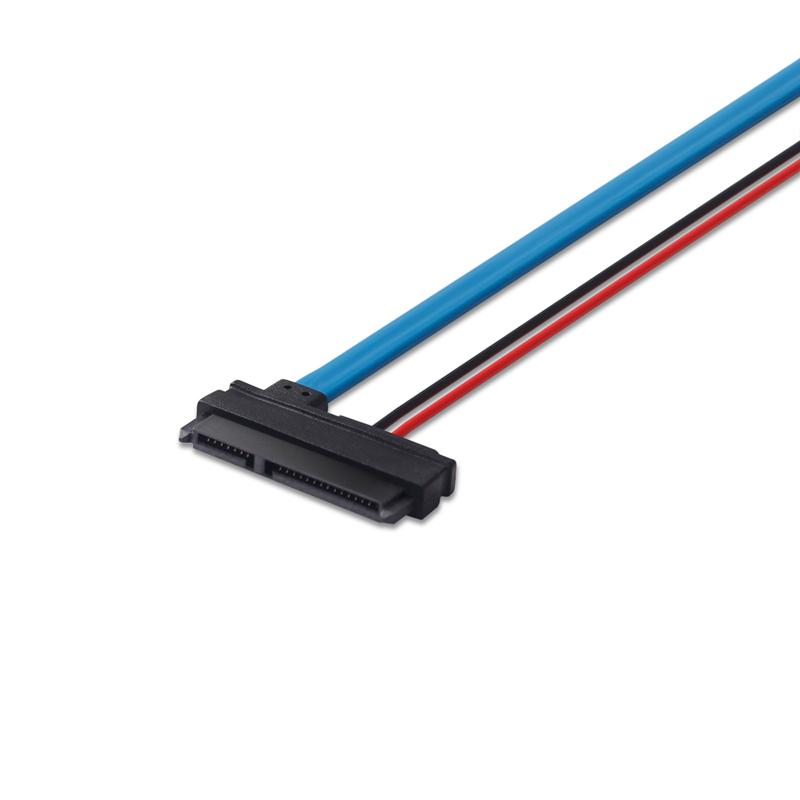Lingable SATA Cáp Nối Tiếp ATA 22Pin 7 15 Nữ Sang Slimline SATA 13Pin 7 6 Nam Đầu Nối Conterver Cáp 30CM