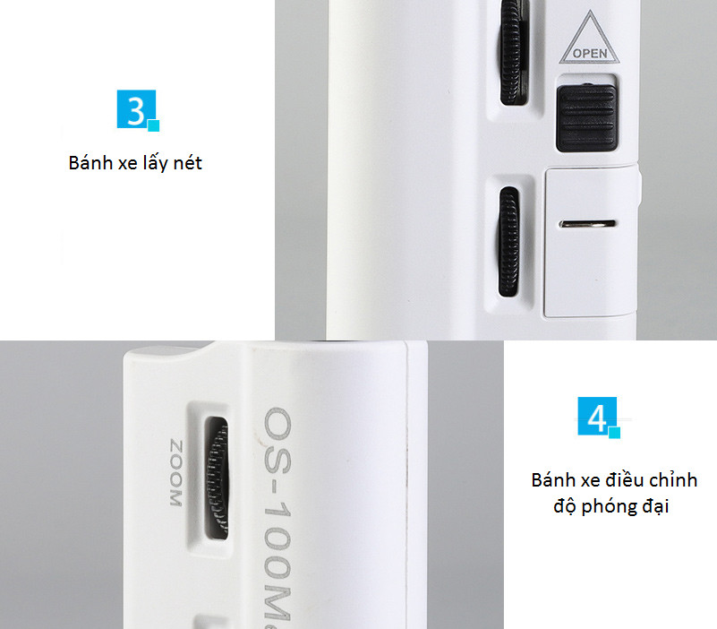 Kính lúp kẹp điện thoại độ phóng đại 60-100 lần có đèn Led chiếu sáng