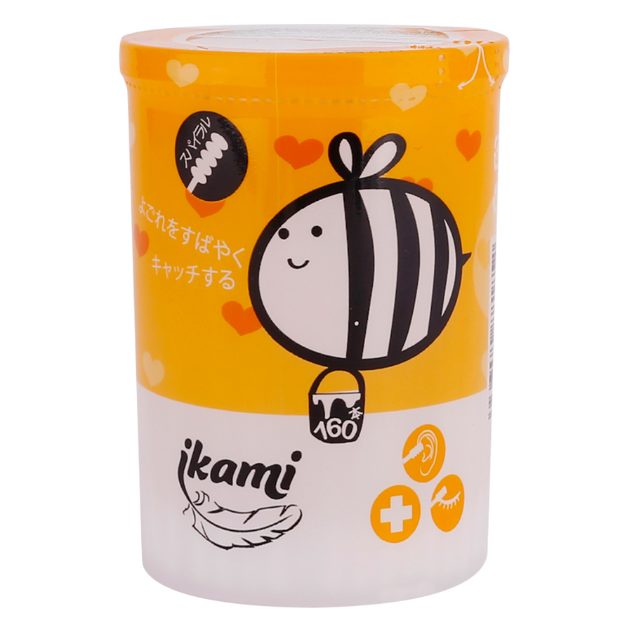 Tăm Bông Ikami Baby Regular 2 Đầu Xoắn GL07 (160 Chiếc / Hộp)