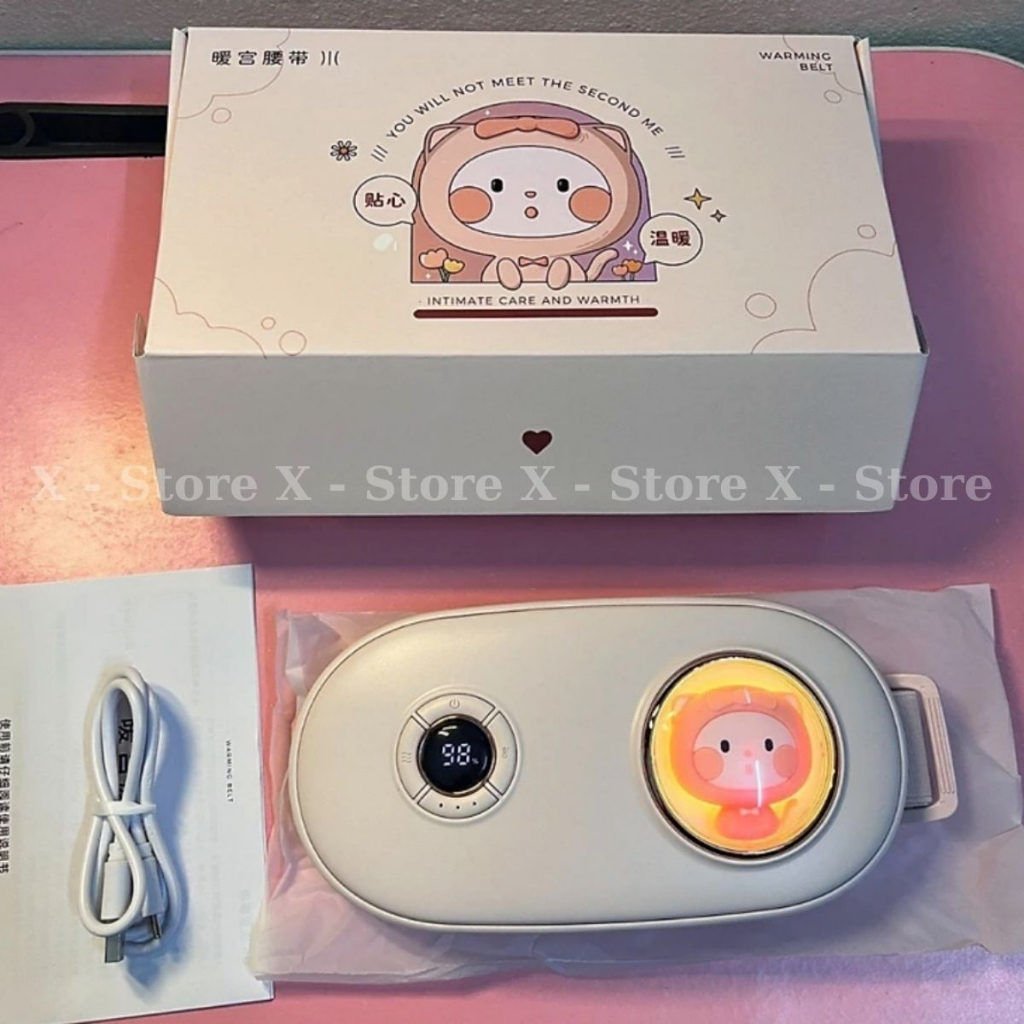 Máy chườm nóng hỗ trợ giảm đau bụng kinh có 3 mức nhiệt, Pin 2500MAH , sạc UBS, món quà ý nghĩa tặng người yêu Túi Chườm Nóng Giảm Đau Nhức Mỏi Bộ Đai Chườm Nóng Đau Bụng Lưng Dùng Điện (TẶNG TÔNG ĐƠ CẮT TÓC)