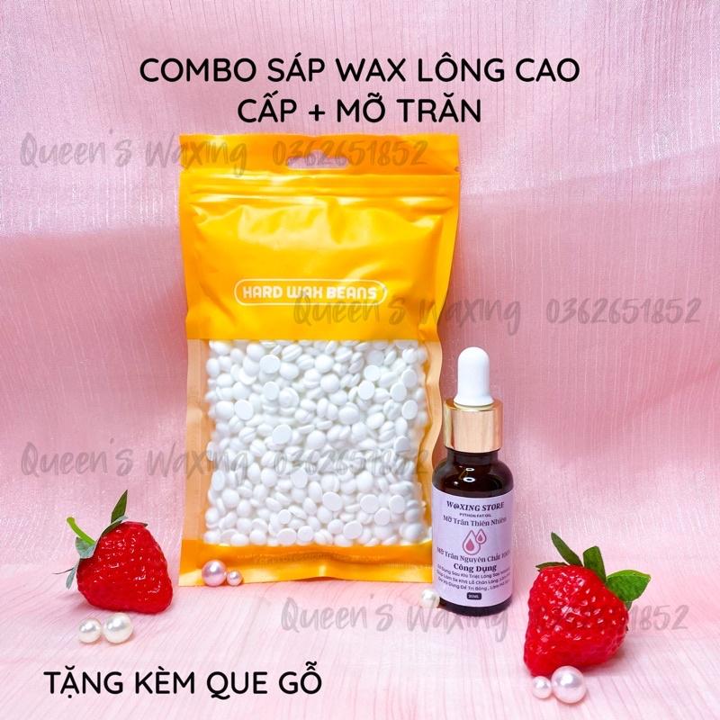 Sáp wax lông cao cấp Hard Wax Beans COCONUT &amp; TRONG SUỐT + Mỡ trăn nguyên chất