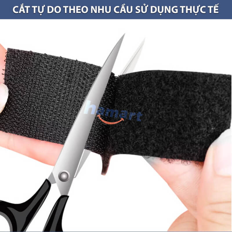 50CM Băng Dính Gai Velcro Keo 3M Hamart Móc Khoá Nhám Dán Cố Định Rèm Thảm Nệm Ô Tô Treo Đồ Đa Năng
