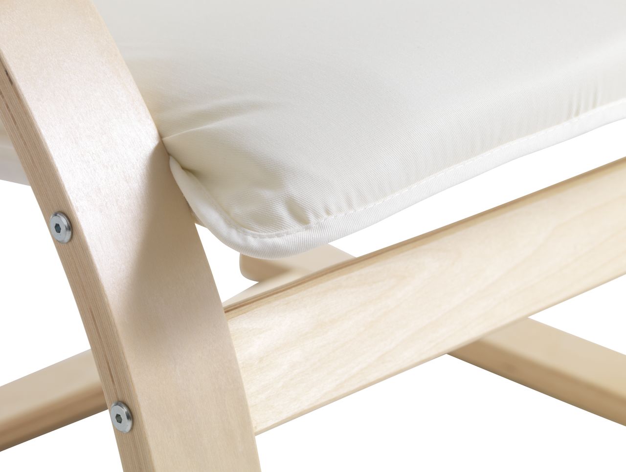 Ghế thư giãn | JYSK Tilst | veneer bạch dương/cotton | màu tự nhiên/trắng | R67xS78xC92cm