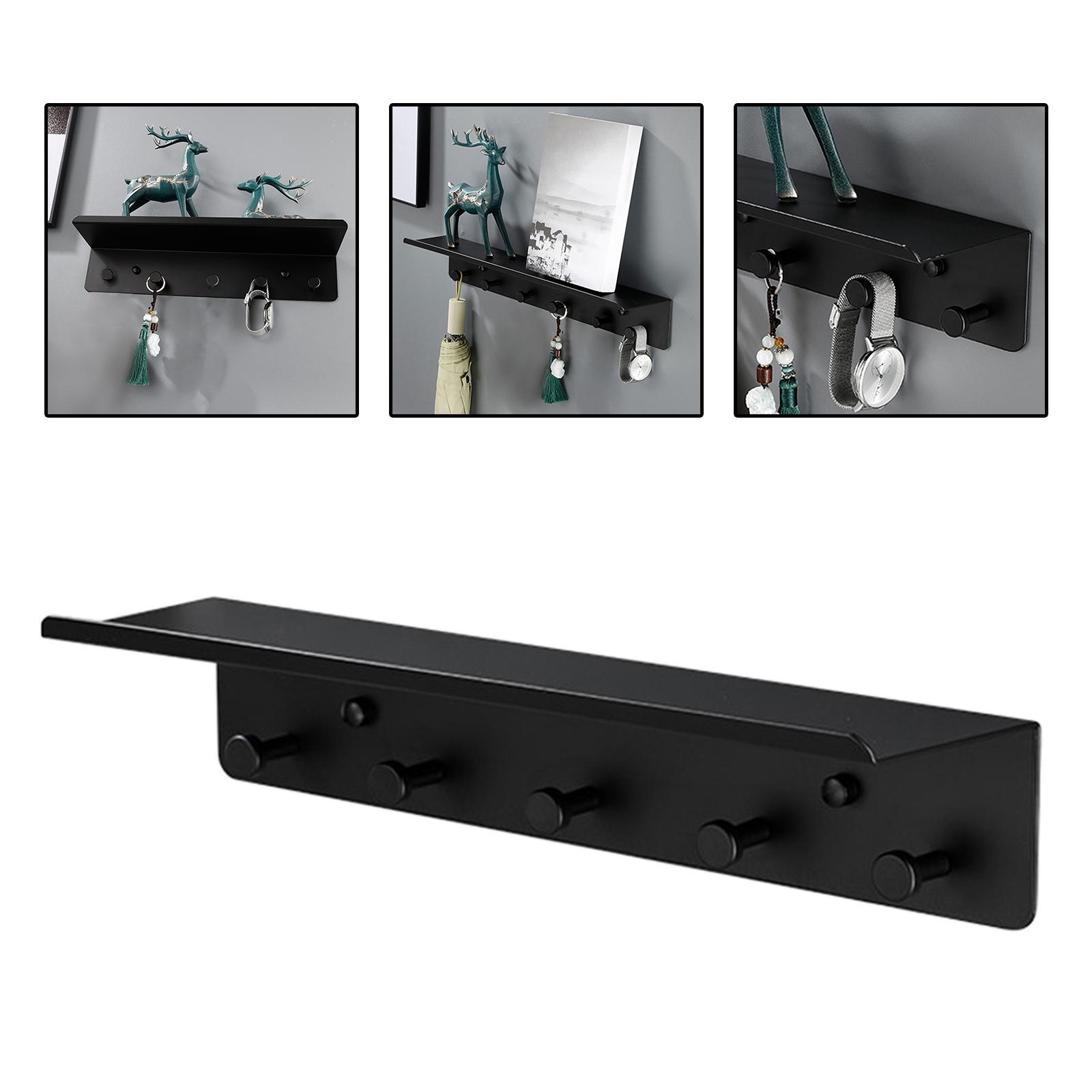 Wall Mail Holder with Key Hooks Key Hook Black